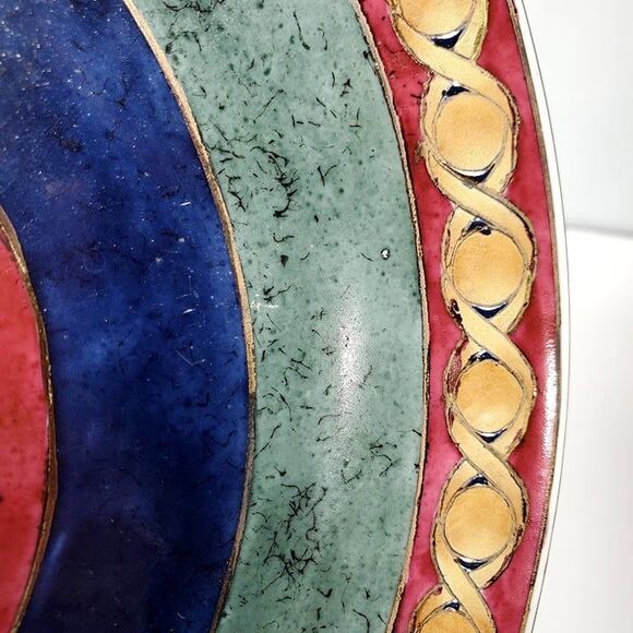 Oriental Accents Multicolor Decorative Plate - Picture 5 of 7